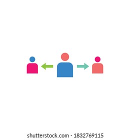 personas que conectan plantilla de diseño de iconos vectoriales