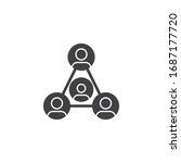 People connecting vector icon. filled flat sign for mobile concept and web design. Social network connection glyph icon. Symbol, logo illustration. Vector graphics