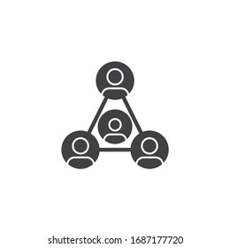 Menschen, die Vektorillustration verbinden Symbol. volles Flachzeichen für mobiles Konzept und Webdesign. Symbol für die Verbindung mit sozialen Netzwerken Symbol, Logo-Abbildung. Vektorillustration-Grafiken
