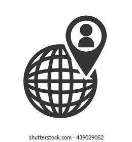 People connection design. Social Network icon, vector graphic