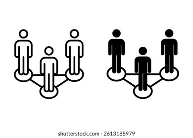 People connection icon set. symbolizing teamwork, connection, and collaboration. Perfect for business, technology, and social concepts