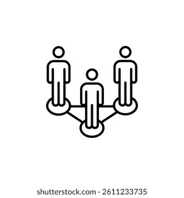 People connection icon. symbolizing teamwork, connection, and collaboration. Perfect for business, technology, and social concepts