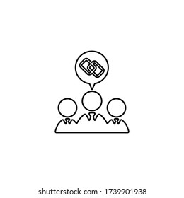People connection icon. Teamwork, group forming sign. Business concept for web and mobile design.