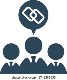 People connection icon. Teamwork, group forming sign. Business concept for web and mobile design.