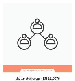 People connection Icon Vector Illustration