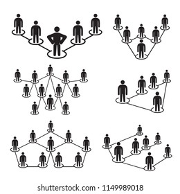 people connection and network icons