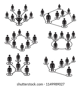 people connection and network icons