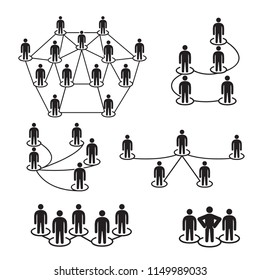 people connection and network icons