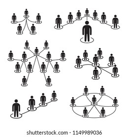 people connection and network icons