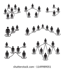 people connection and network icons
