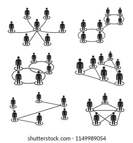 people connection and network icons