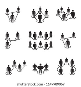 people connection and network icons