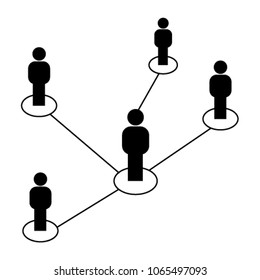 People Connection Network Icons group and work planing success design by vector