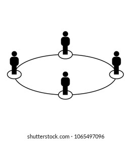 People Connection Network Icons group and work planing success design by vector