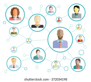 people connection, social network concept