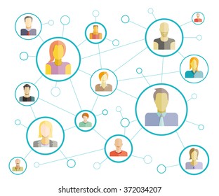 people connection, social network concept