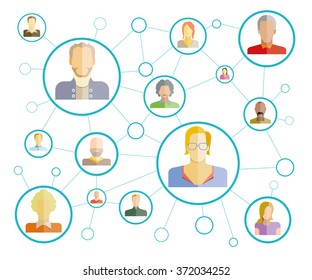 people connection, social network concept