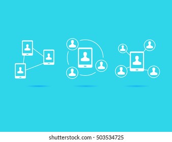 people connection, social network concept