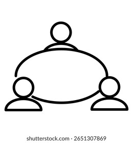 Modelo de Ícone de Design de Vetor de Conexão de Pessoas
