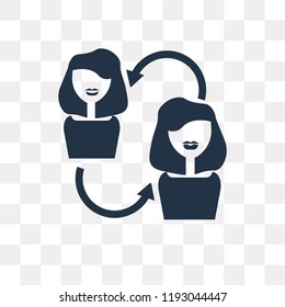 People Connection vector icon isolated on transparent background, People Connection transparency concept can be used web and mobile