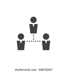 people connections icon vector, team solid logo, pictogram isolated on white, pixel perfect illustration