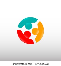 People Connections Vector Logo Template