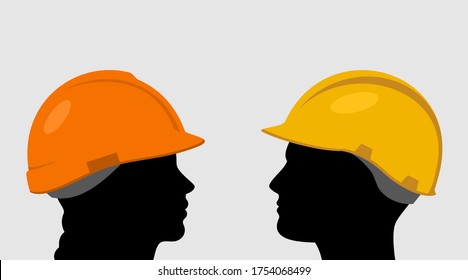 Icono de cascos de construcción