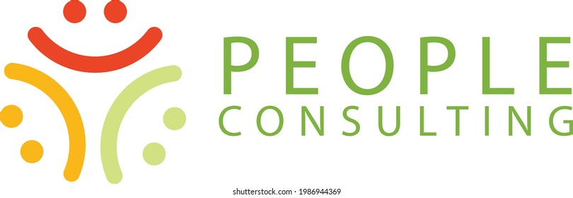 People Consulting Smiley Vector Logo