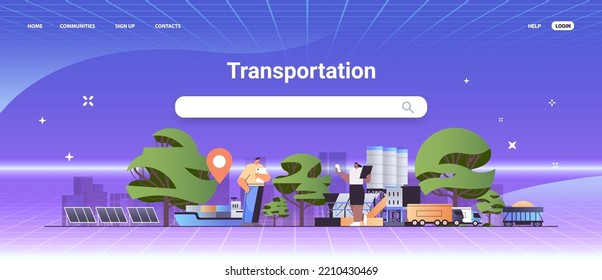people controlling logistic import export transport industry responsibility of co2 emission carbon credit environment strategy