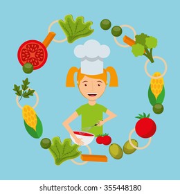 people cooking design, vector illustration eps10 graphic 
