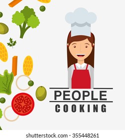 people cooking design, vector illustration eps10 graphic 