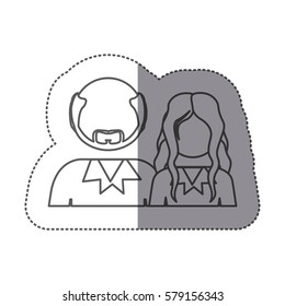people couple icon stock, vector illustration image