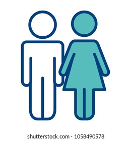 people couple relationship together pictogram
