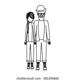 people couple together icon image, vector illustration