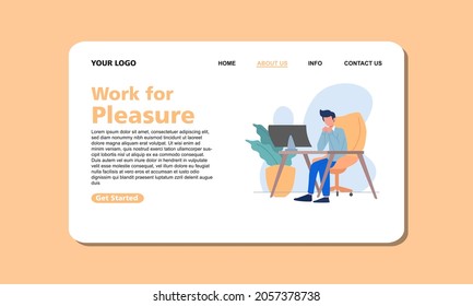 People in coworking office concept design. Can use for web banner, infographics, hero images, Home Office Concept. Flat Vector Illustration.