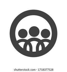 People creative logo design template with circle. Vector