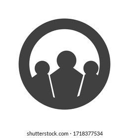 People creative logo design template with circle. Vector