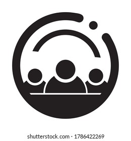 People creative logo design template with circle. Vector