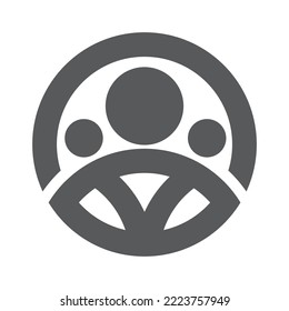 People creative logo design template with circle. Vector