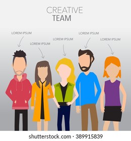 People in creative team concept.illustration EPS10.