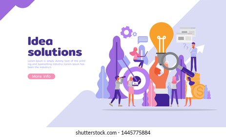 people creative thinking, search and share idea character vector design. For landing page, web, poster, banner, flyer and greeting card