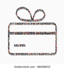 people  credit card gift icon