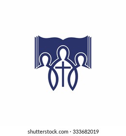 People, cross, Bible, membership, church, missions, icon, group