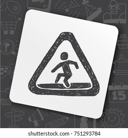 people Crossing doodle