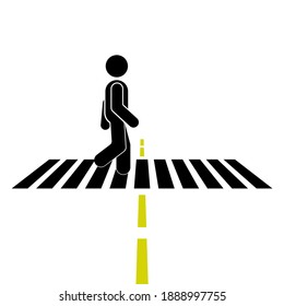 Personas que cruzan iconos y gráficos vectoriales