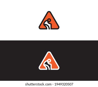 People crossing logo design eps format