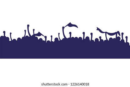 people crowd with flags design