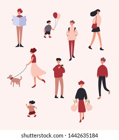 People crowd illustration. Hand drawn vector EPS10
