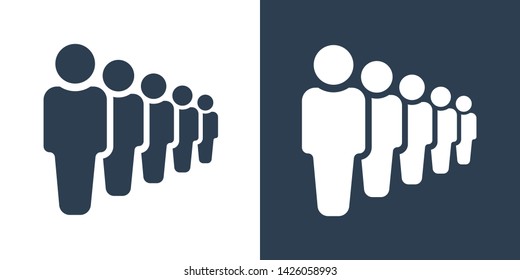 People Crowd Illustration Icon Vector