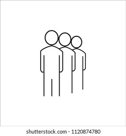 People crowd line Icon